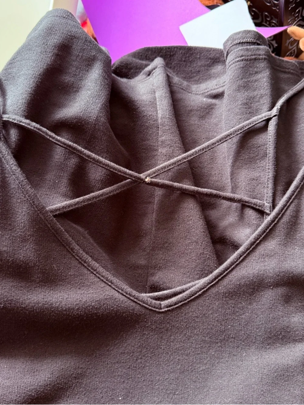 Wild Fable Black Cross Back Mini Dress Size Large - Picture 14 of 14